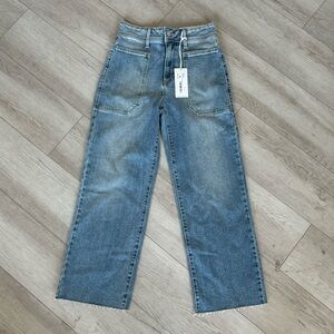 High Rise Utility wide leg size 26 💙